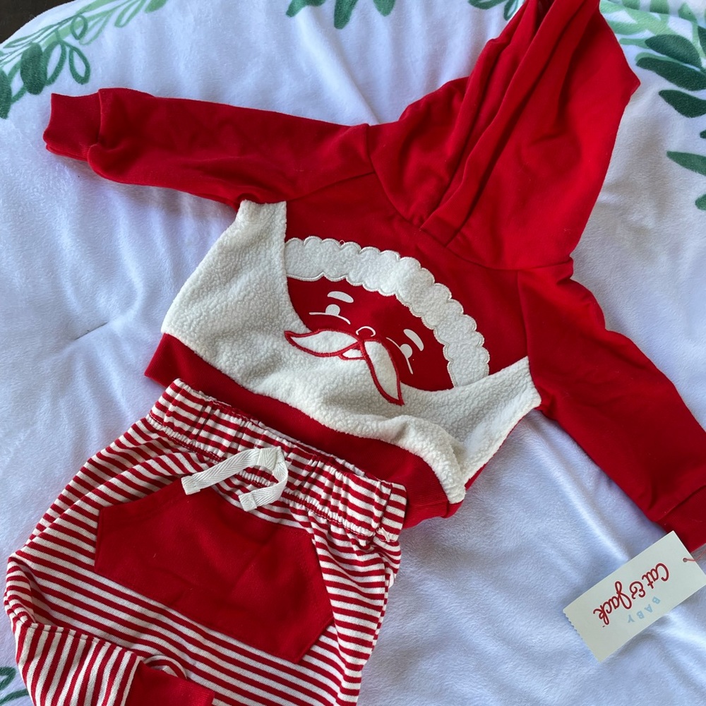 NWT baby cat & jack 2pc Christmas set
